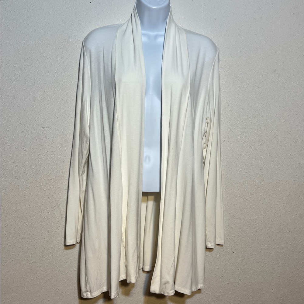 Eileen Fisher Off White Sweater Cardigan Size Medium Business Casual